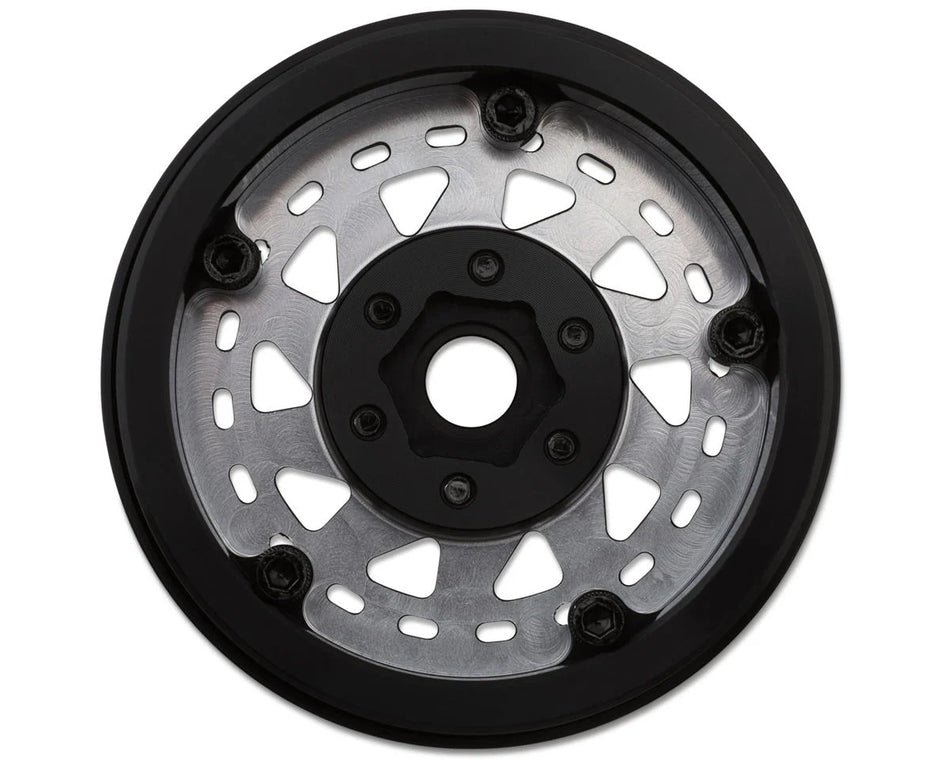 SSD RC 1.9” Bruiser Beadlock Wheels (Silver) (2) w/12mm Hex
