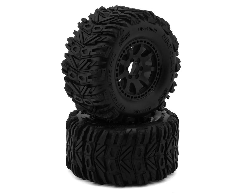 UpGrade RC Dirt Claw 2.2" Pre-Mounted BELTED Tires for Mini Maxx®/XRT® & Mini Kraton®