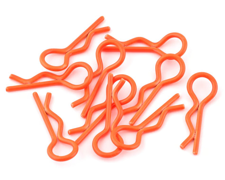 Yeah Racing YA-0594OR Body Clips (10) — Orange (1/10 & 1/8 Scale)