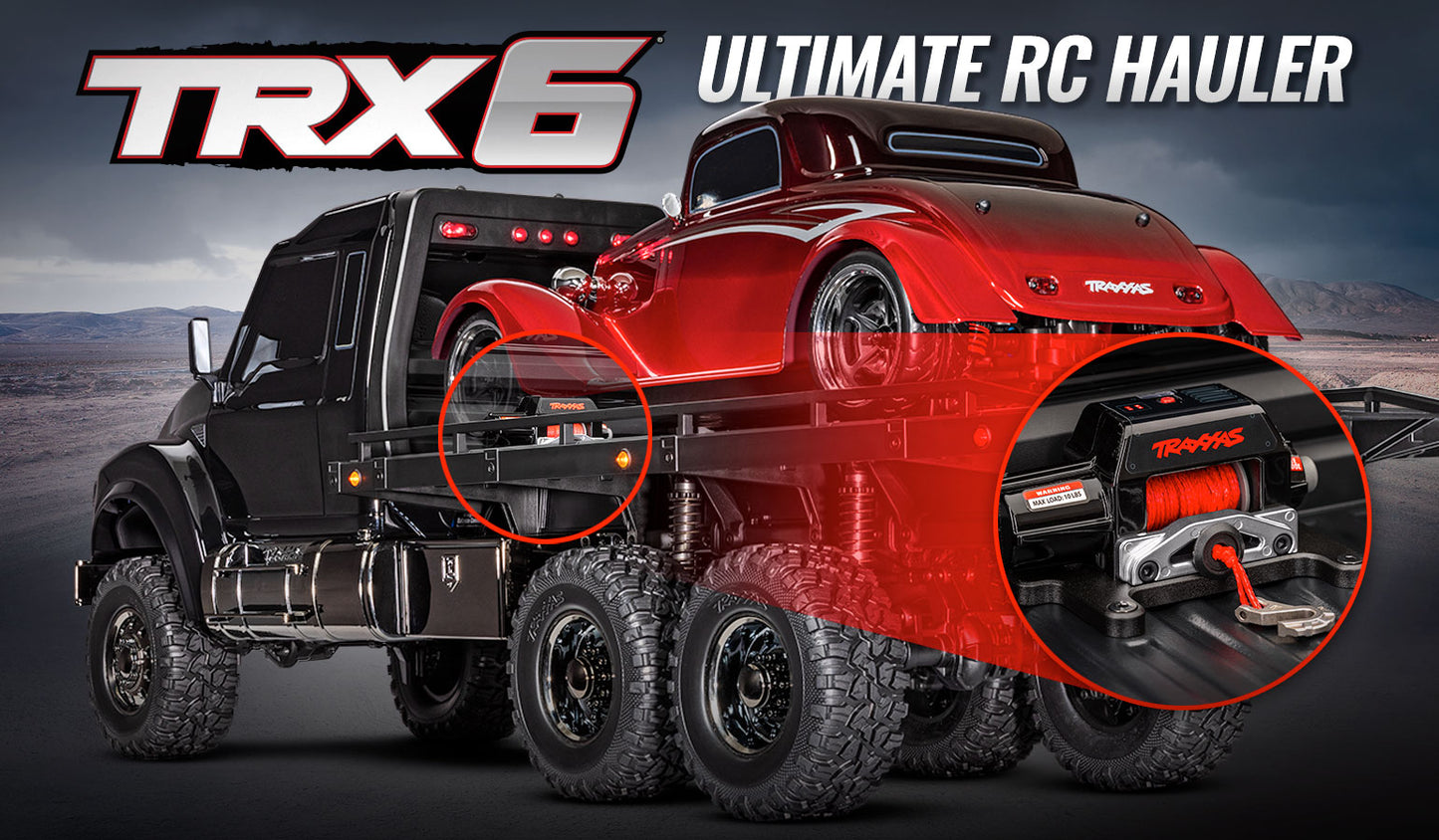 88086-4-BLK TRX-6 Ultimate RC Hauler 6x6 With Winch