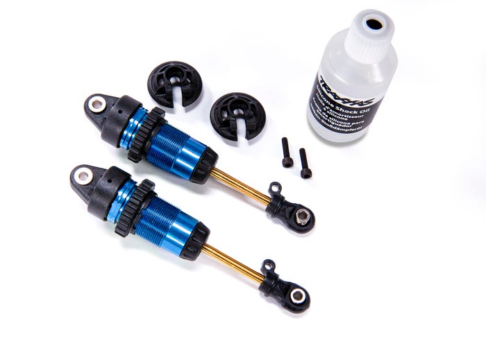 7461 Shocks, GTR long blue-anodized, (2)