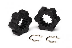 7756 Wheel hubs, hex (2)/ hex clips