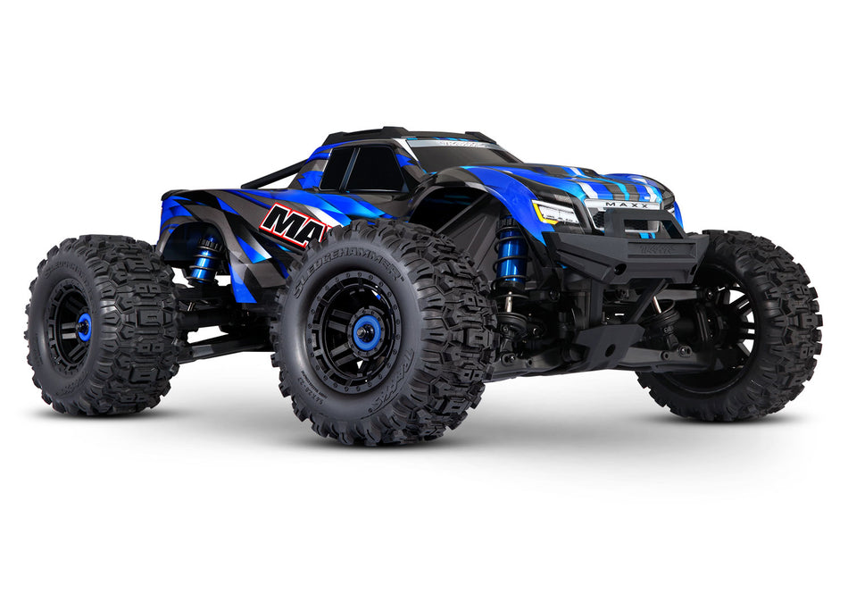 89086-4-BLUE 1/10 Scale Maxx with WideMaxx Monster truck