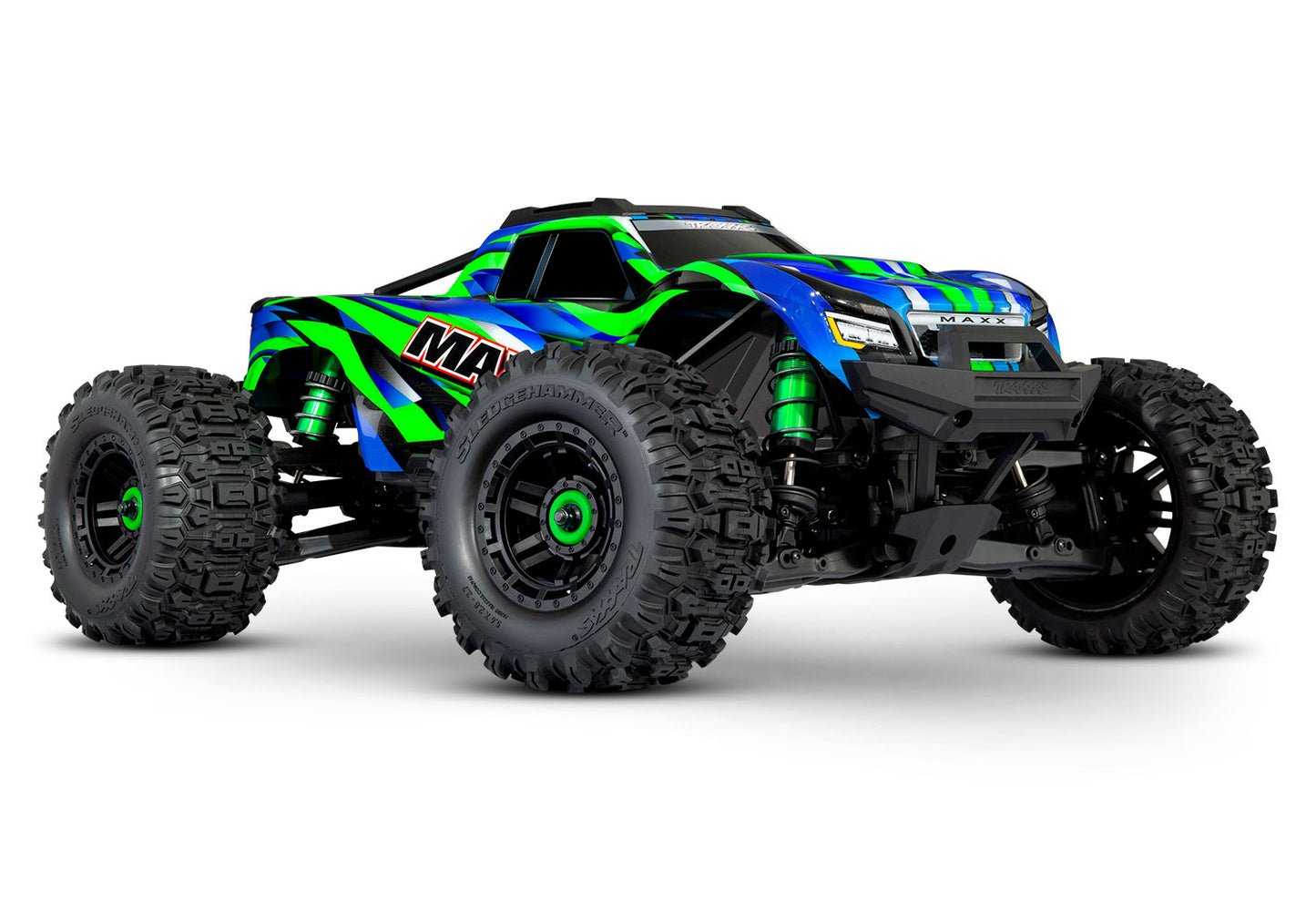 89086-4-GRN 1/10 Scale Maxx with WideMaxx Monster truck