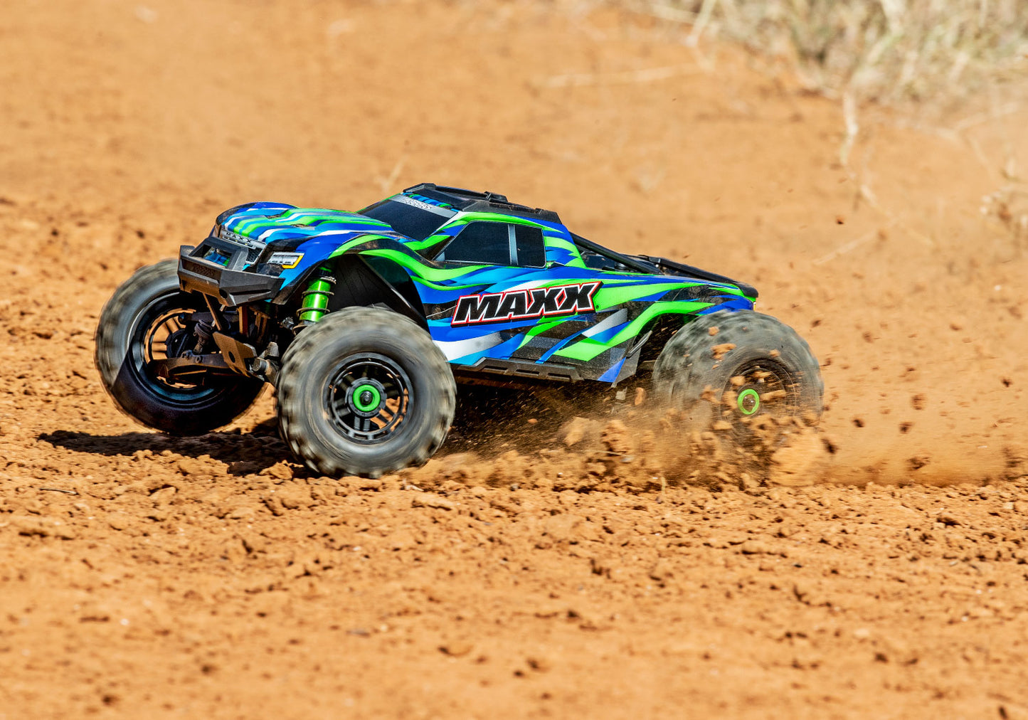 89086-4-GRN 1/10 Scale Maxx with WideMaxx Monster truck