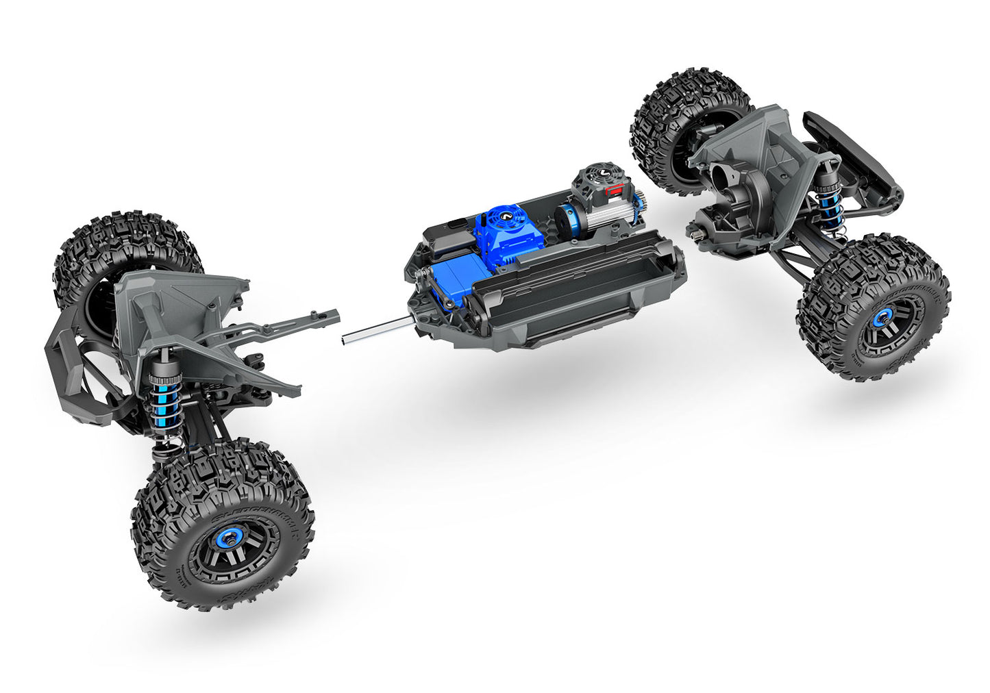 89086-4-BLUE 1/10 Scale Maxx with WideMaxx Monster truck