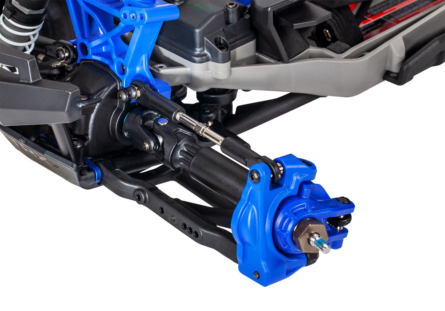 9080X Outer Driveline & Suspension Rustler 4x4 Upgrade Kit, blue