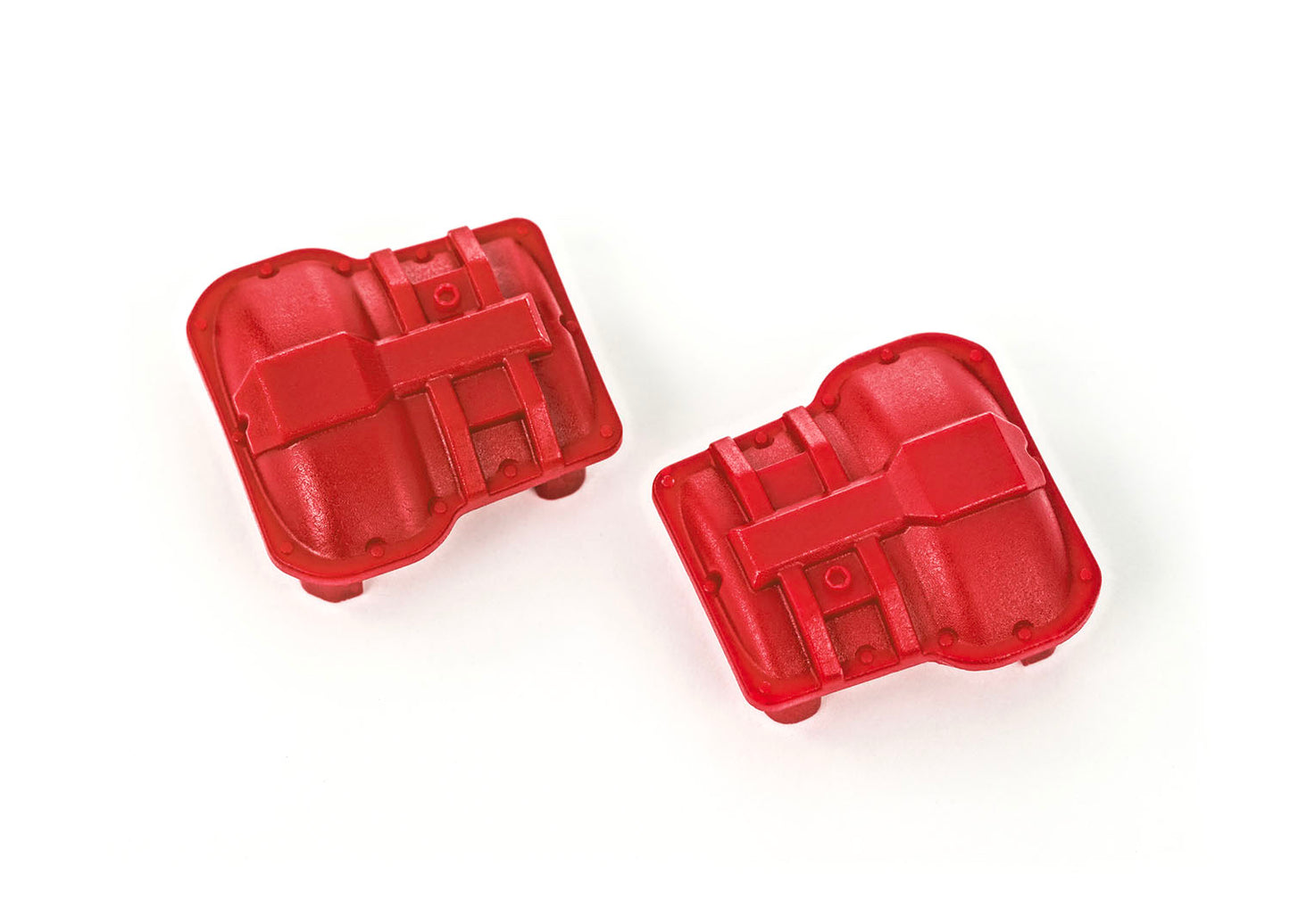 9738-RED Axle cover, front or rear (red) (2)