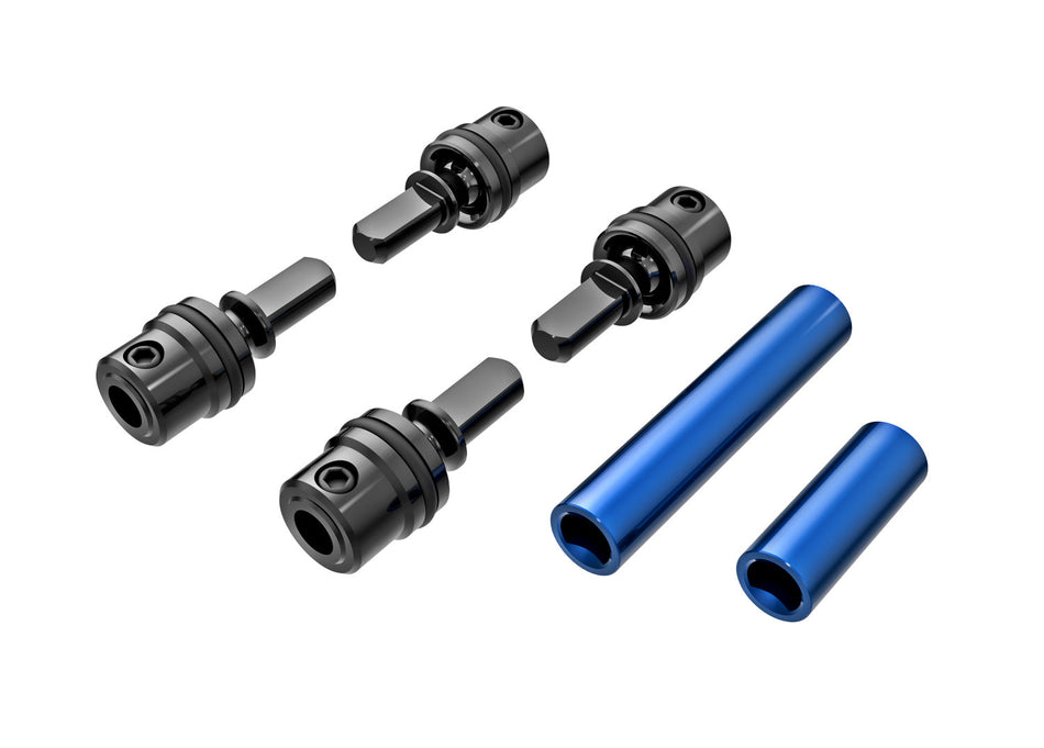 9751-BLUE Traxxas Driveshafts, center, male (steel) (4)/ driveshafts, center, female