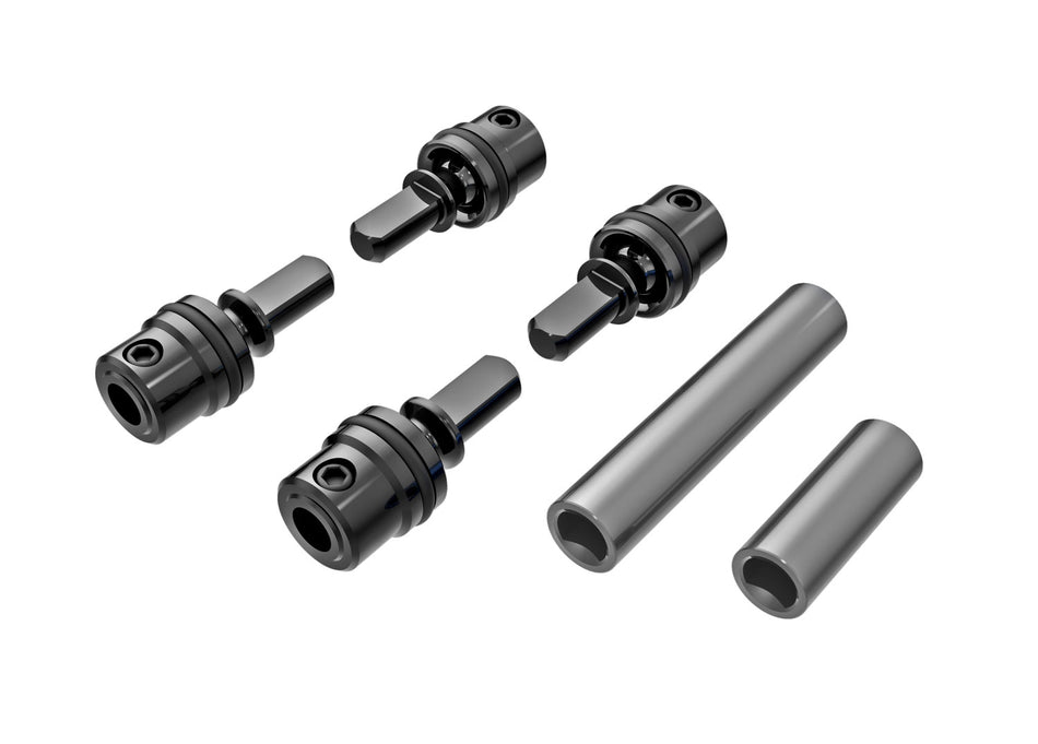 9751-GRAY Traxxas Driveshafts, center, male (steel) (4)/ driveshafts, center, female