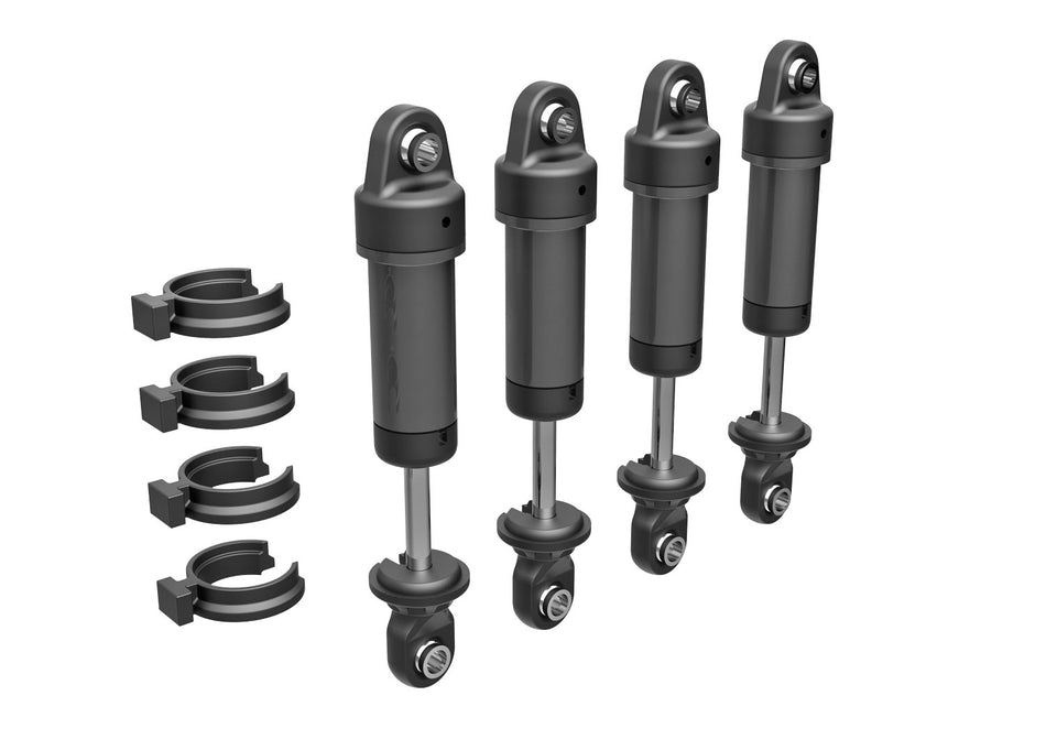 9764-GRAY Shocks, GTM, 6061-T6 aluminum dark titanium-anodized