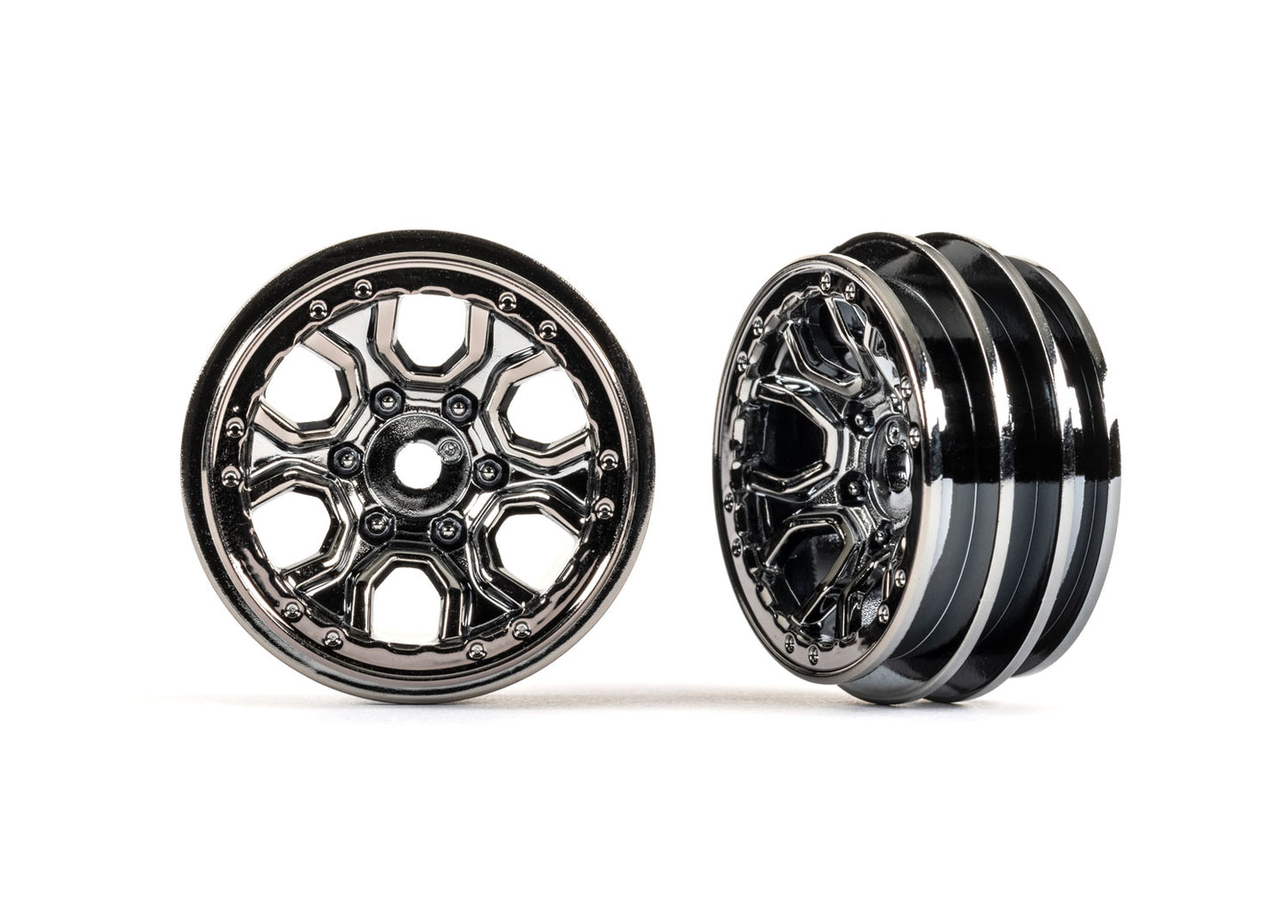 9770-BLKCR Wheels, 1.0" (black chrome) (2)