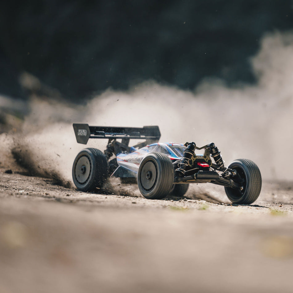 ARRMA 1/8 TLR Tuned TYPHON 6S 4WD BLX Buggy RTR, Red/Blue