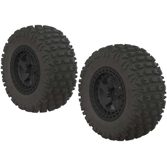 1/10 dBoots Fortress SC 2.2/3.0 Pre-Mounted Tires, 14mm Hex, Black (2) ARAC9630