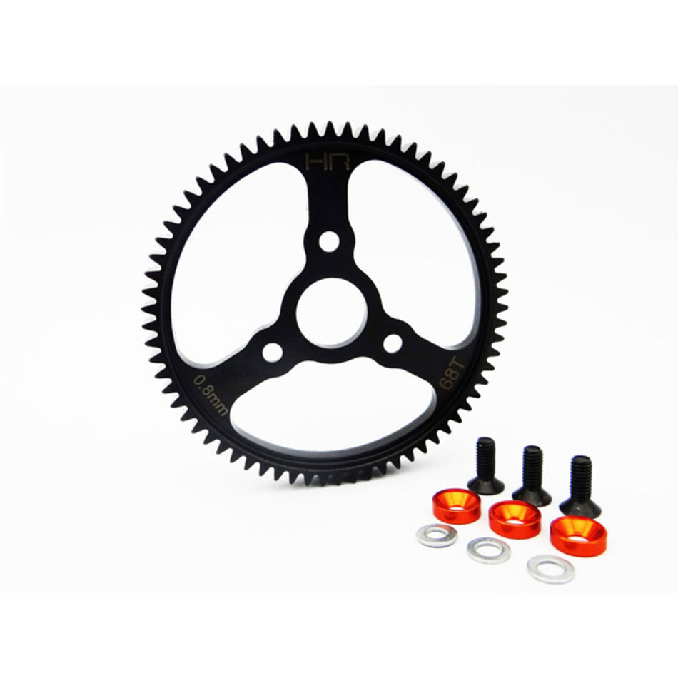 Hot Racing Steel Spur Gear 68T 32 Pitch 0.8 Mod – Fits Traxxas 1/10 Models [HRASERVO268]