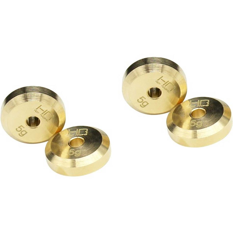 Hot Racing SCX24+4mm Steel Axles BRASS WEIGHT