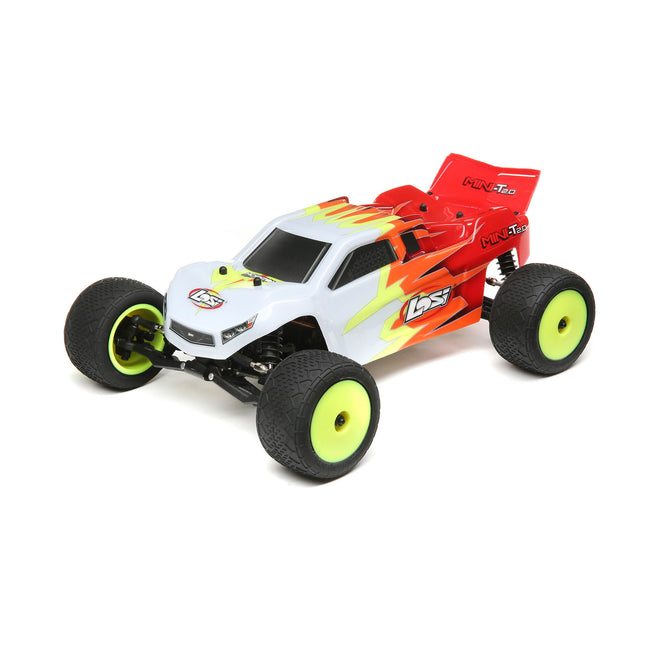 1/18 losi Mini-T 2.0 2WD Stadium Truck Brushed RTR, Red/White