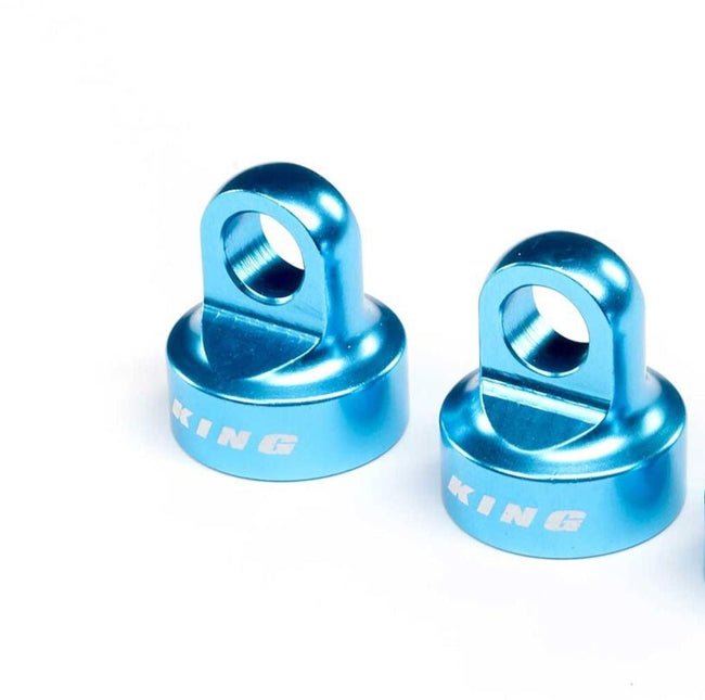 Shock Cap Set, Aluminum, King Blue: SBR 2.0