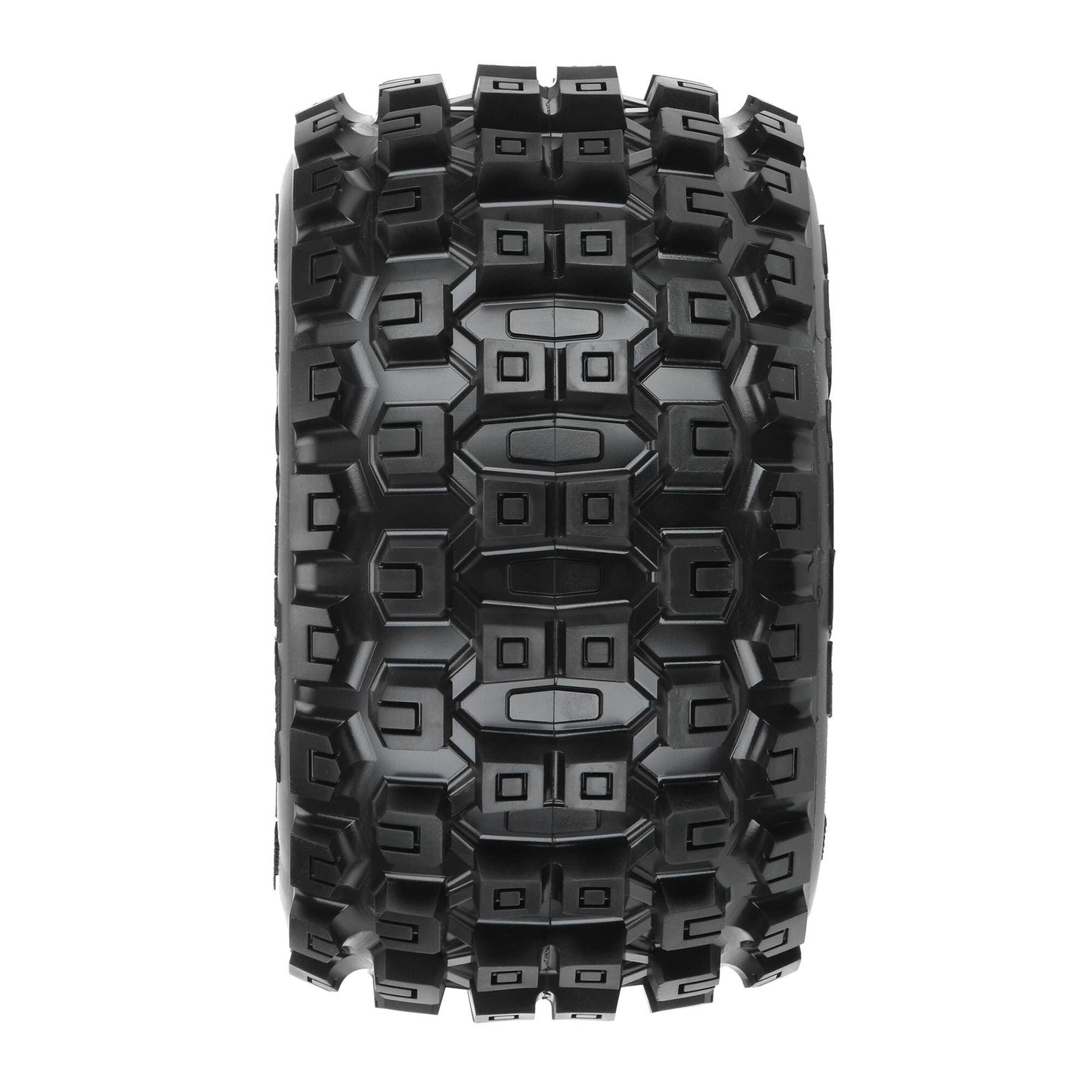 1/8 Badlands MX38 F/R 3.8" MT Tires Mounted 17mm Blk Raid (2)