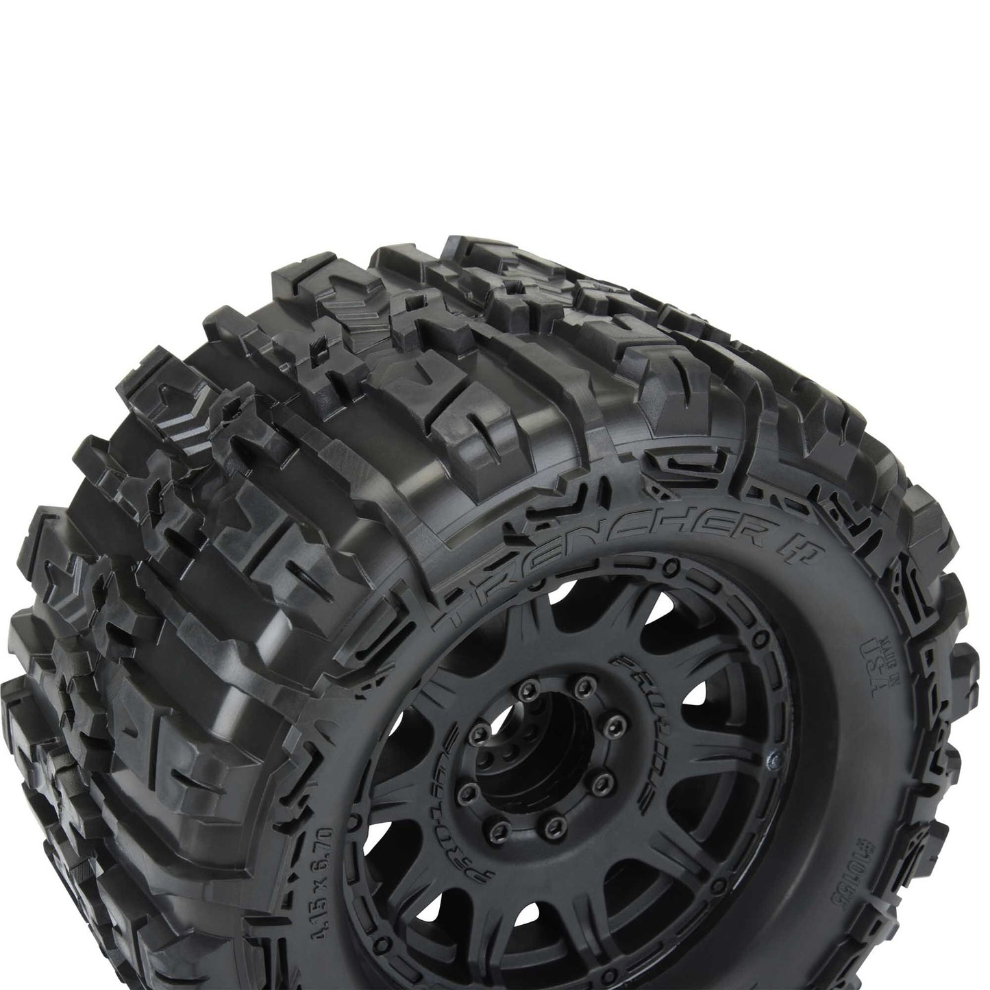 Pro-Line 1/8 Trencher HP BELTED F/R 3.8" MT Tires Mounted 17mm Blk Raid (2)