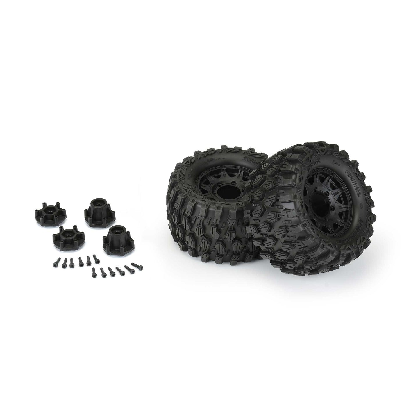 1/10 Pro-Line Hyrax F/R 2.8" Mounted Tires MT 12mm (2) Black