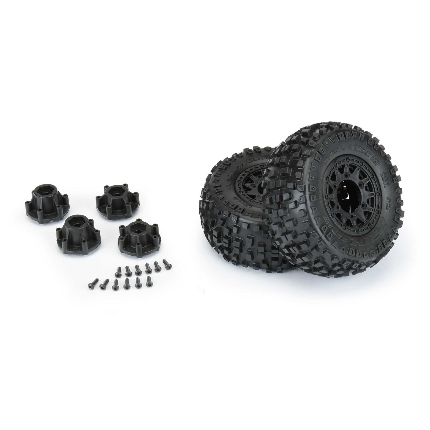 Pro-Line® 1/10 Badlands Front/Rear 2.2"/3.0" SC Mounted 12mm Black Raid (2)