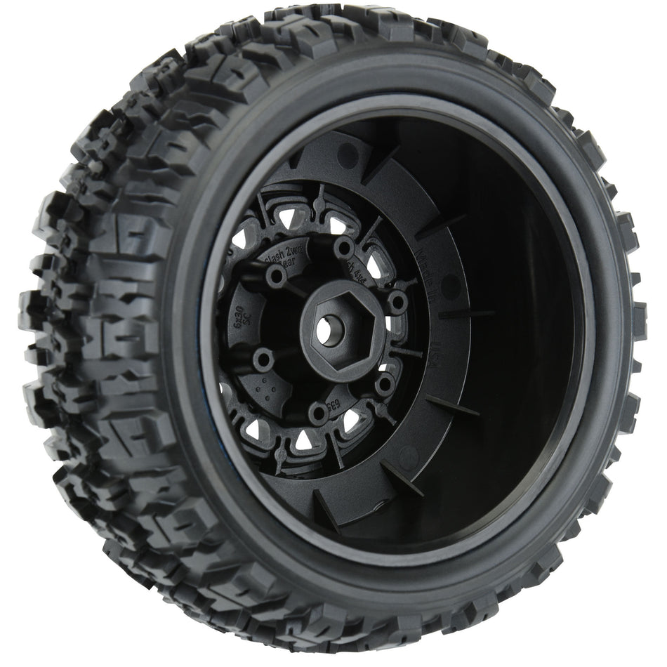 1/10 Pro-Line Trencher X Front/Rear 2.2"/3.0" SC Mounted 12mm Black Raid (2)