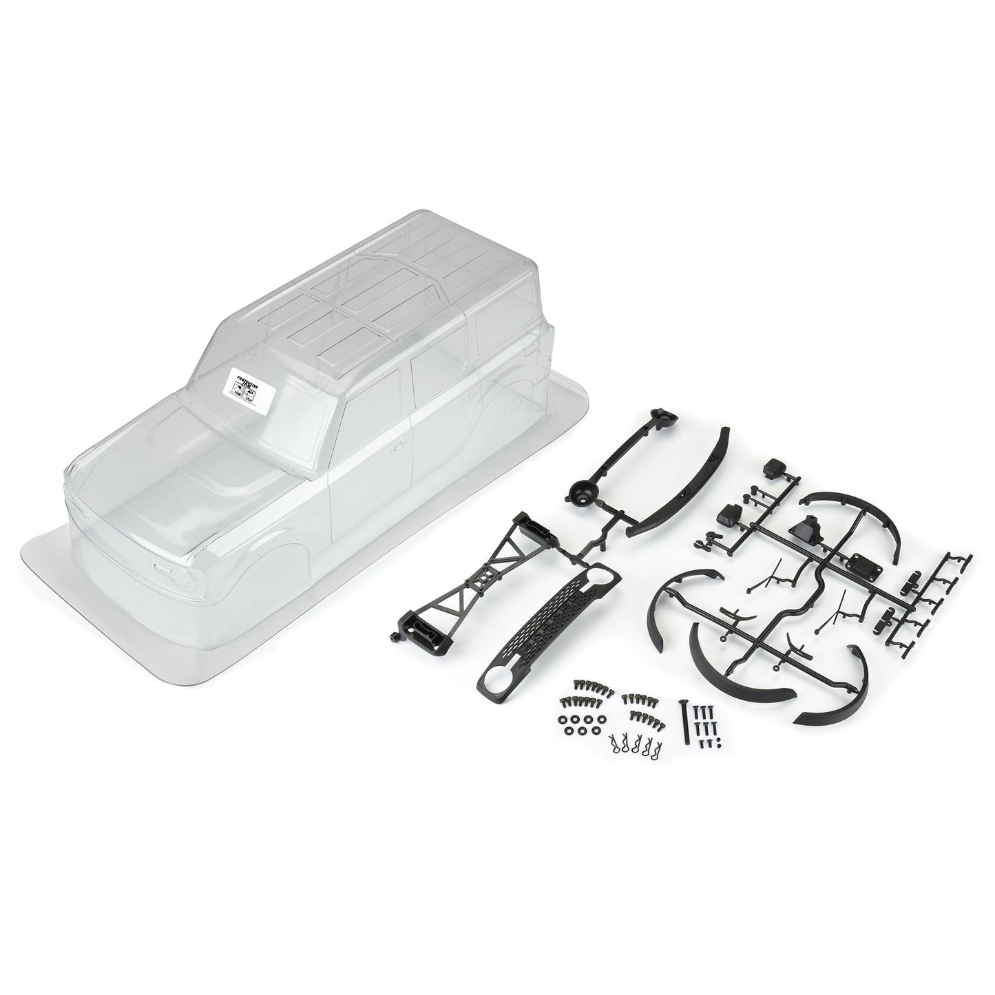 Pro-Line® 1/10 2021 Ford Bronco Clear Body Set 12.3" Wheelbase: Crawlers