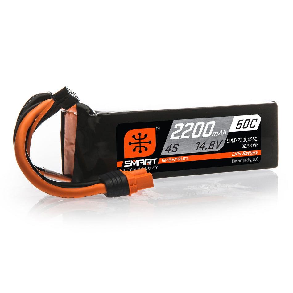 SPMX22004S50 2200mAh 4S 14.8V 50C Smart LiPo Battery; IC3