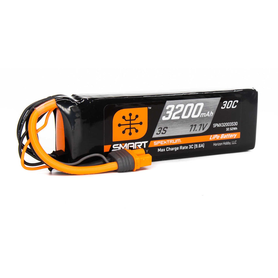 SPMX32003S30 11.1V 3200mAh 3S 30C Smart LiPo Battery, IC3