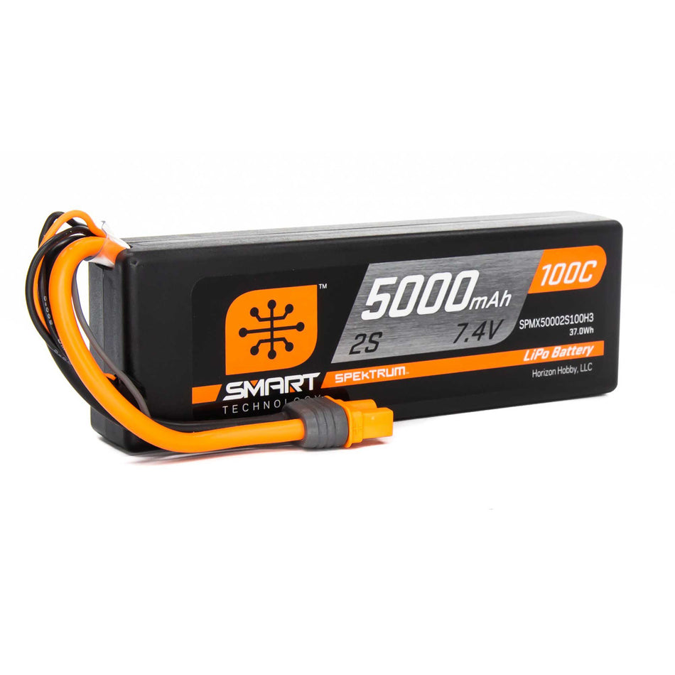 SPMX50002S100H3 5000mAh 2S 7.4V 100C Smart LiPo Hardcase; IC3