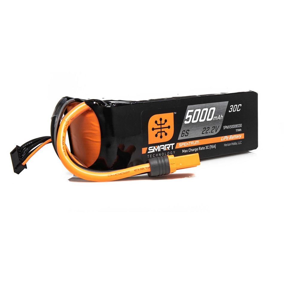 SPMX50006S30 22.2V 5000mAh 6S 30C Smart LiPo Battery, IC5