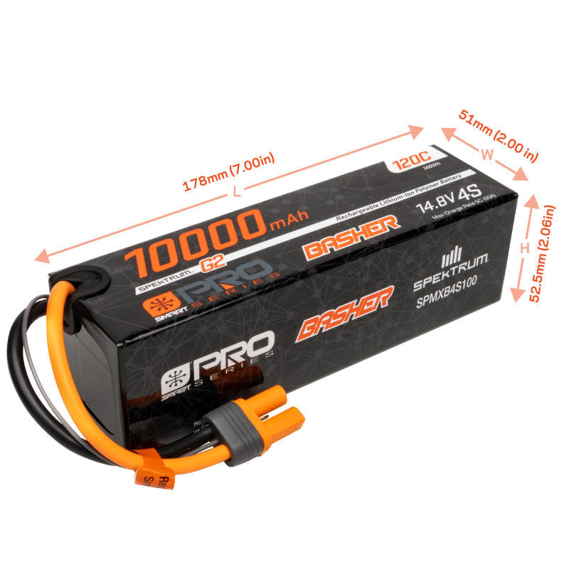 10000mAh 4S 14.8V Smart Pro Basher LiPo 120C; IC5