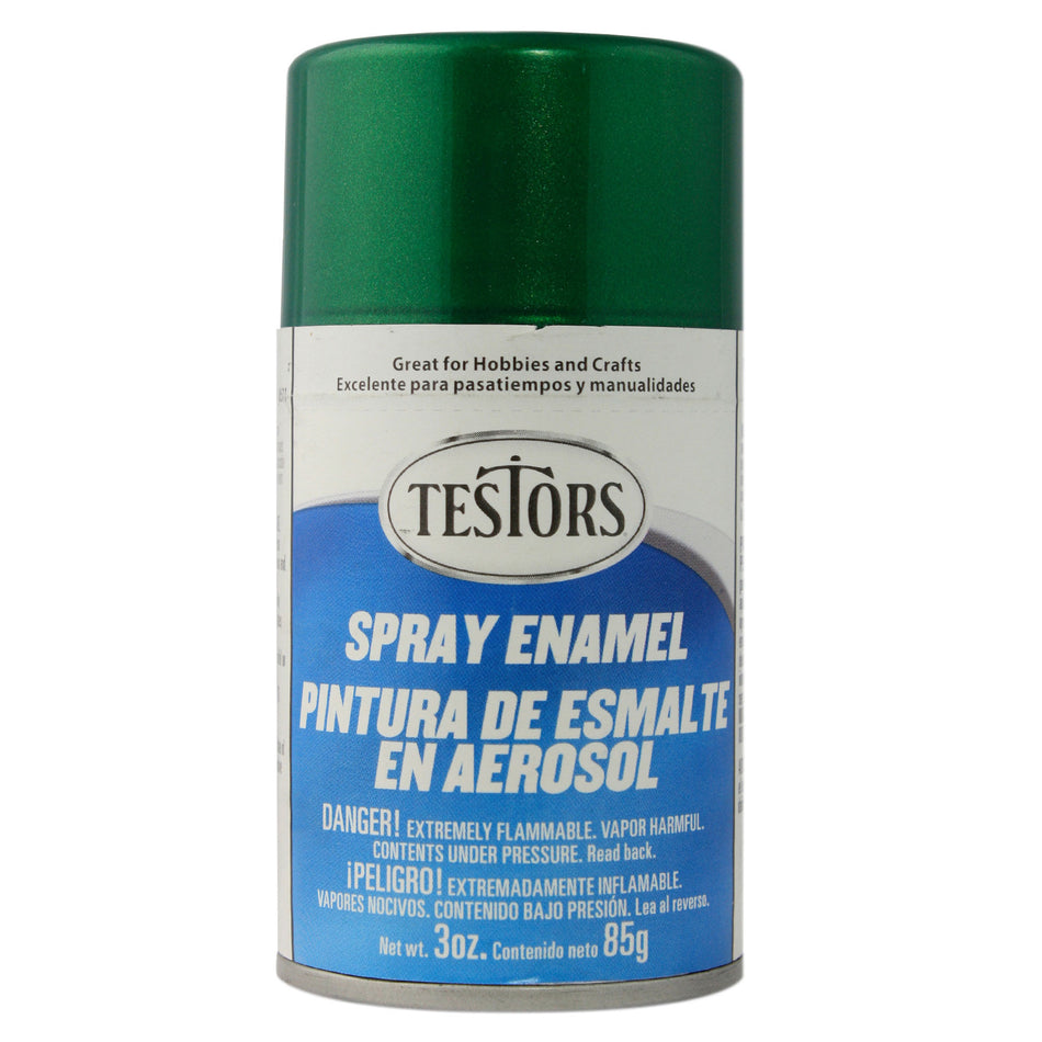 Testors Enamel Spray 3oz Jade Green Mtl Flake