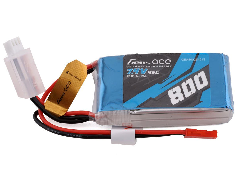 Gens Ace 800mAh 2S 7.4V 45C