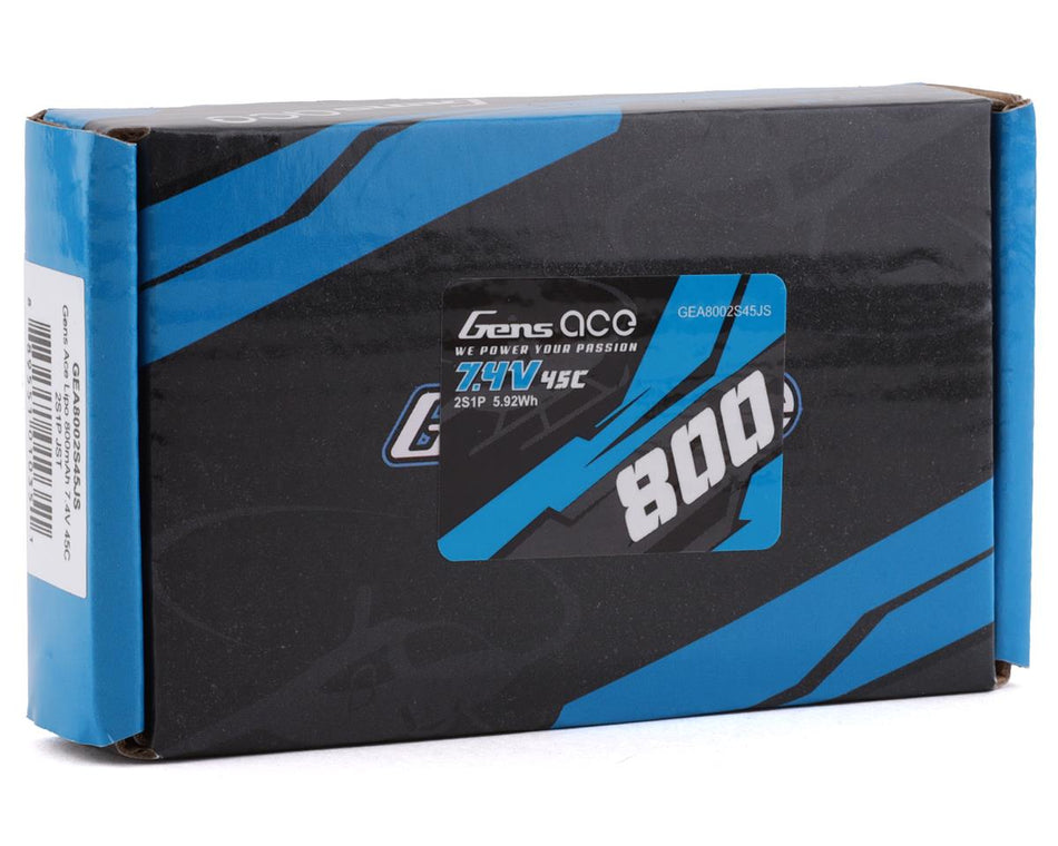 Gens Ace 800mAh 2S 7.4V 45C