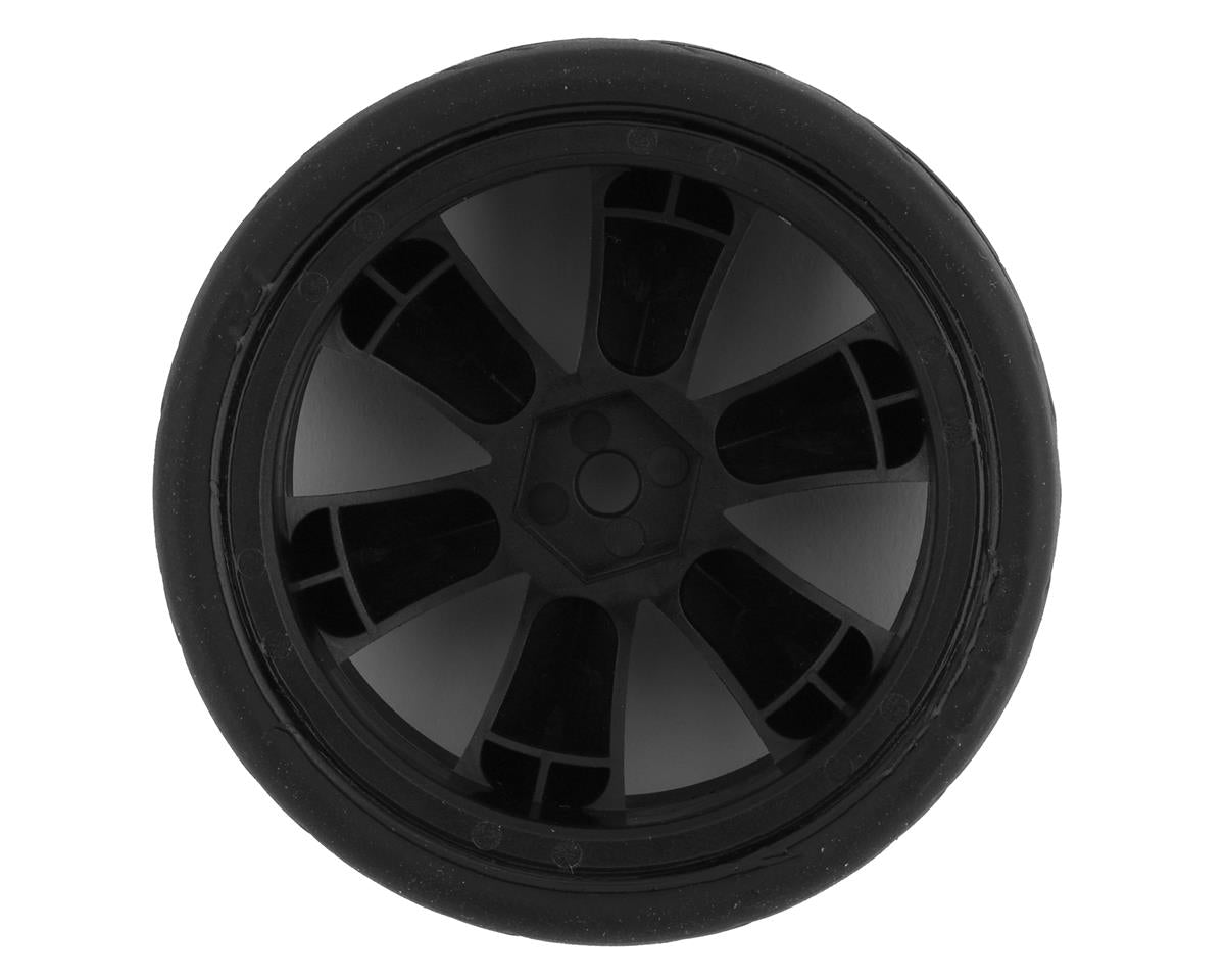 Gravity RC 12mm Hex USGT Pre-Mounted 1/10 GT Rubber Tires w/GT Wheel (Black) (4)