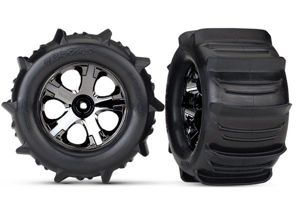 4175 (All-Star black chrome wheels, paddle tires, foam