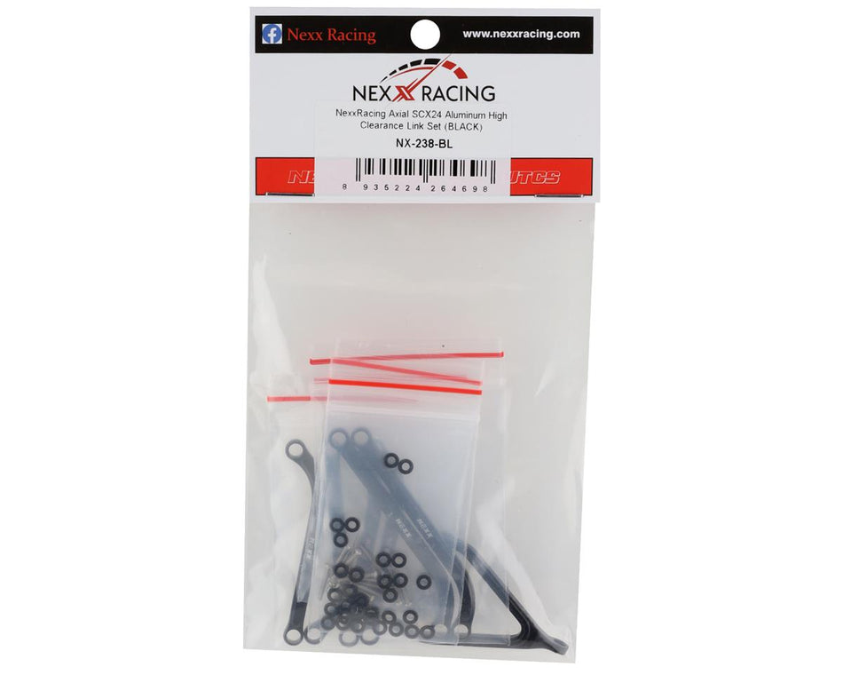 NEXX Racing Axial SCX24 Aluminum High Clearance Link Set (Black)