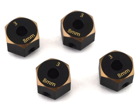 Samix SCX10 III Brass 12mm Hex Adapter (4) (8mm)