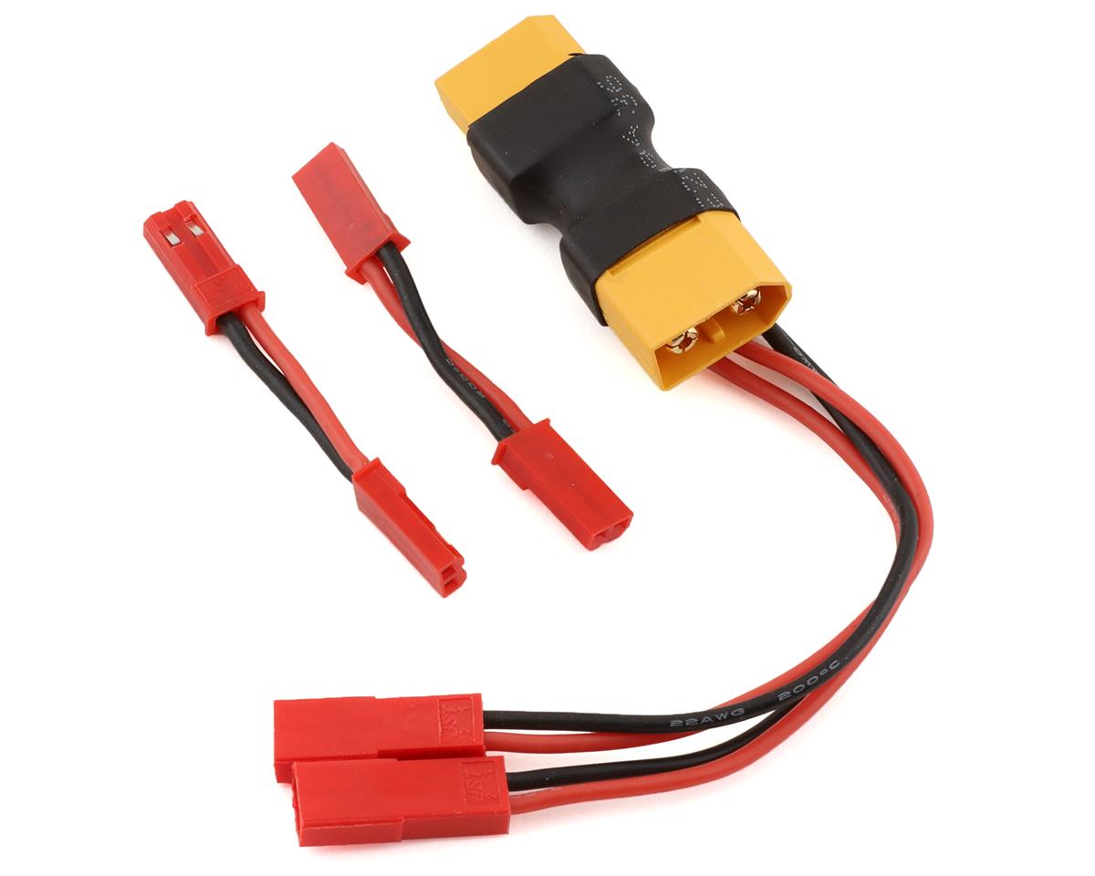 REEFS RC  XT60 Dual JST Connector w/ 2 Male-Male Adaptors